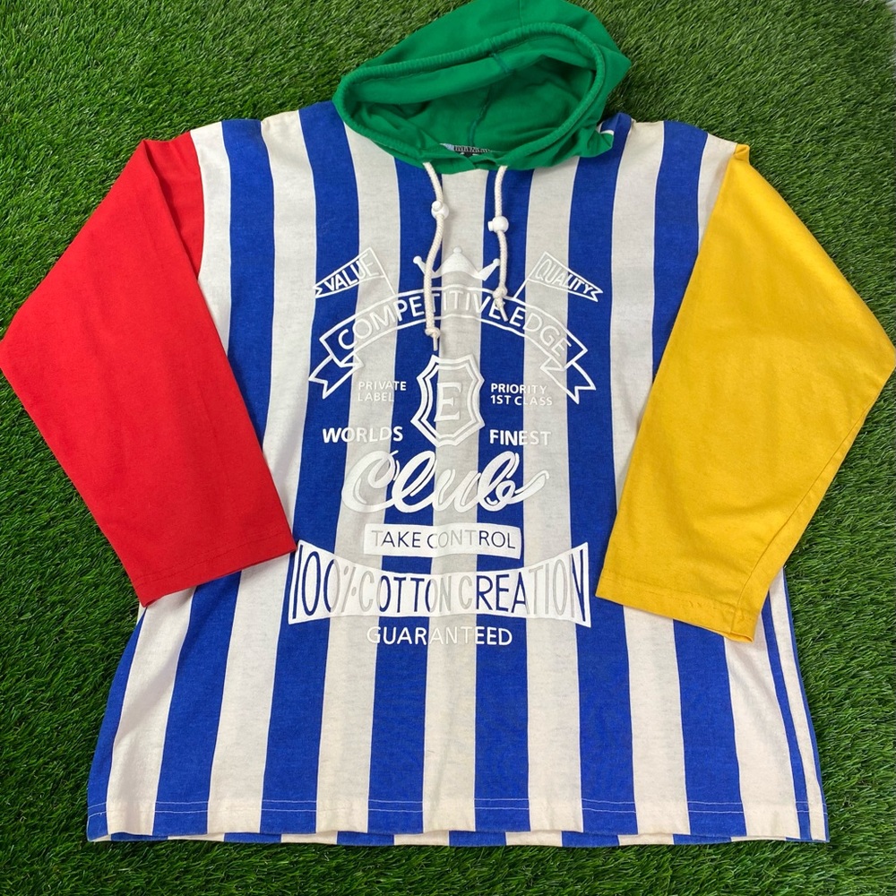 Vintage 80s Suzy Phillips Colorblock Hoodie Sweatshirt Oversize